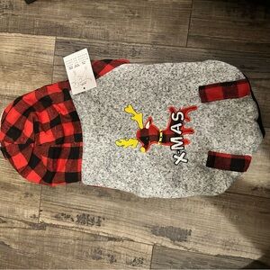 Dog Christmas Xmas Sweater Hoodie Snow Rain Jacket size M